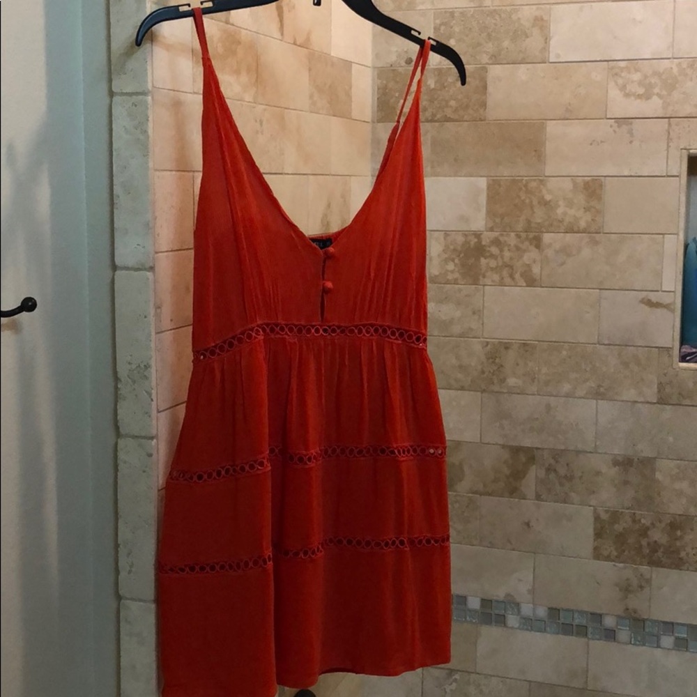 Red orange dress